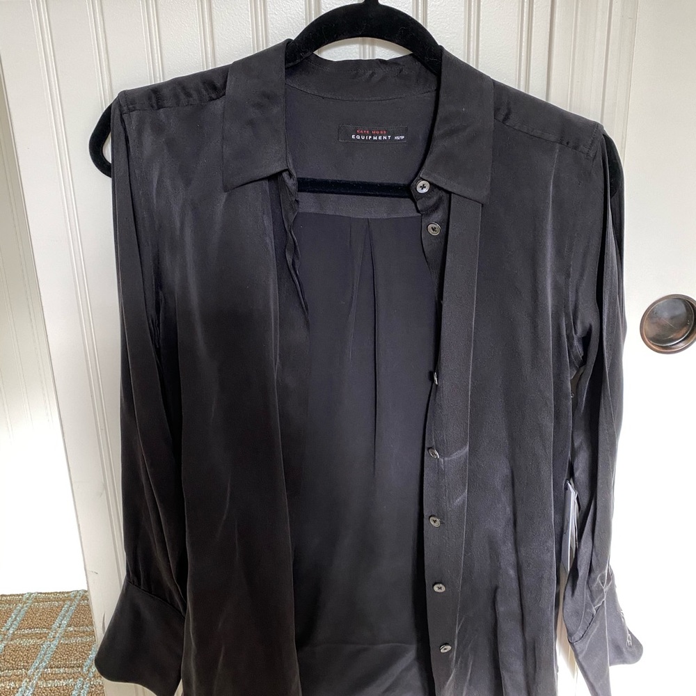 Equipment x Kate Moss silk split sleeve blouse